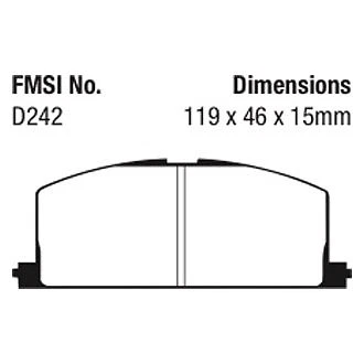 Pastillas de freno delanteras EBC DP4453R Yellowstuff para Toyota Corolla 1986-1992 Foto 3 de 4