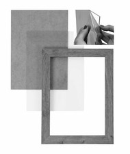 Ottavia Bilderrahmen 25x35 Cm – Massivholz, Rund, Weiß Matt, Mit Antireflex-Kunststoffglas