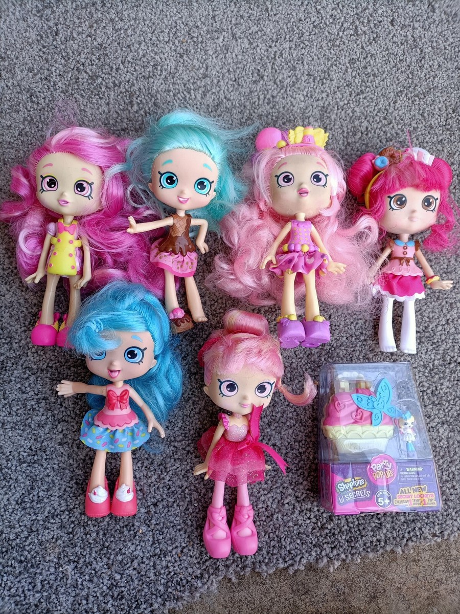 Shopkin Shoppie Dolls Mixed Lot of Assorted Styles Plus Shopkins