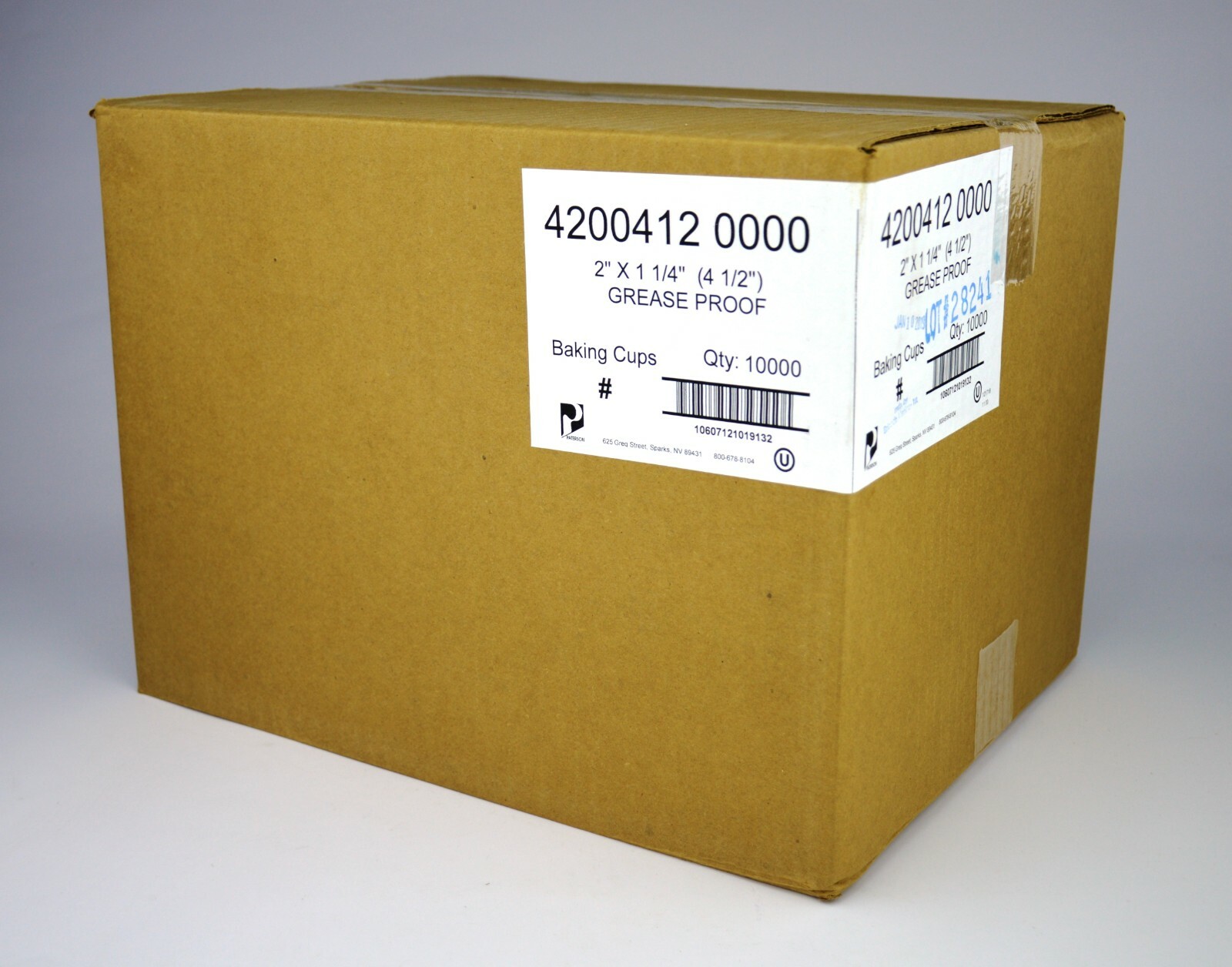 10000 ct. Paterson Pacific Parchment Co. White Dry Wax Baking Cups