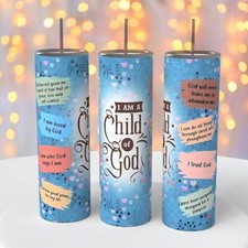Taza de café aislada Child Of God Afirmation cotizaciones vaso 20 onzas