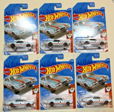 NEW 2021 HOT WHEELS N CASE '67 OLDSMOBILE 442 - Gulf Oil LOT OF 6