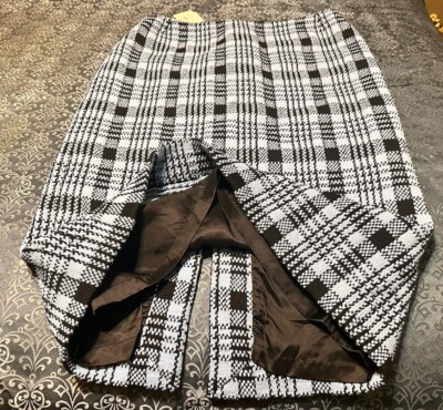 新品DRIES VAN NOTEN SCRANTON SKIRT 38新品 dries van noten skirt Plaid Blue Black Scranton Sz US 10 Long