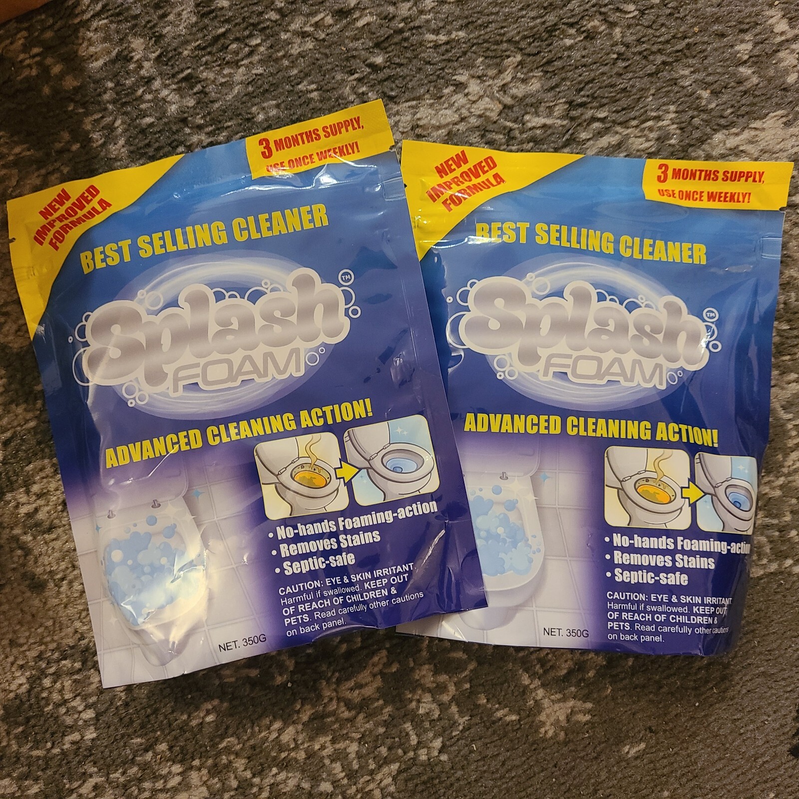 2Pack Splash Foam Advanced Action Toilet Cleaner 350g eBay