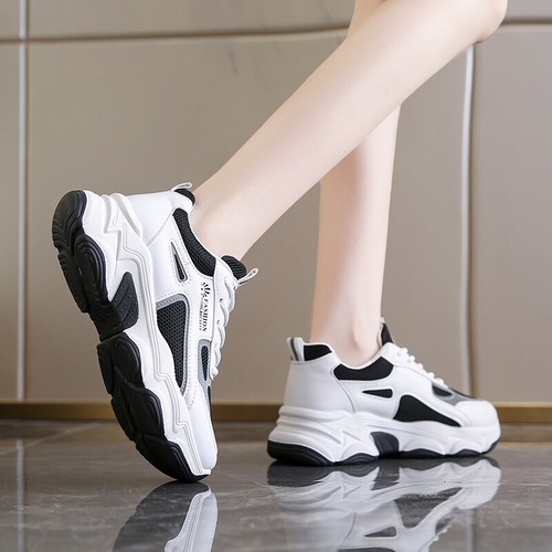 Zapatillas gruesas de mujer zapatos de plataforma transpirables ocio correr zapatos de mujer DE - Imagen 5 de 12
