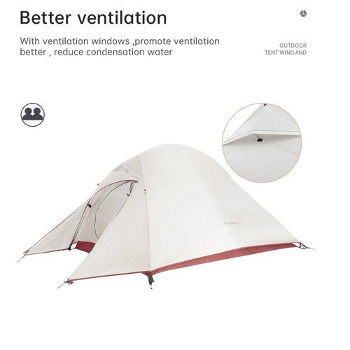 Ultralight 2-Person Camping Tent 20D Nylon Waterproof For Hiking Backpacking - Picture 8 of 14