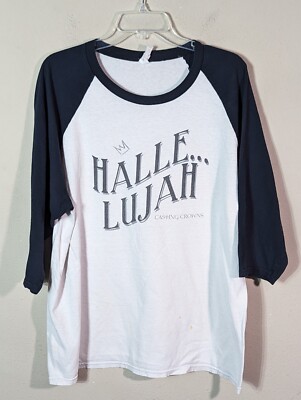 Y2K Casting Crowns Hallelujah Concert Tour Christian Rock Baseball T shirt  XL 