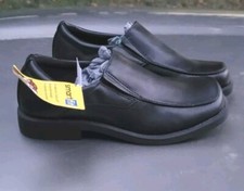 Smart Fit Boys' Size 1 Black Slip On Dress Shoes-Square Toed-NEW w/Tag-No Box