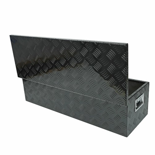 CHOWTY 39X13X10 Black Heavy Duty Aluminum Pickup Truck Bed 5 Bar Tread Pattern Truck Tool Box, Underbody Tool Box Storage Trailer Tongue Box with Lock and Key for RV, ATV, Trailer CHOWTY 39X13X10 Black Heavy Duty Aluminum Pickup Truck Bed 5 Bar Tread Pattern Truck Tool Box, Underbody Tool Box Storage Trailer Tongue Box with Lock and Key for RV, ATV, Trailer