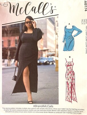 McCall's Women's Dress Pattern M8174 Size 18W-24W UNCUT | eBay