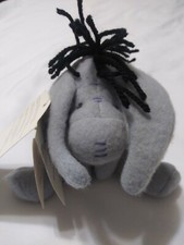 Disney Mini Bean Bag Classic EEYORE 7" Plush Winnie the Pooh  Friend NWT Mint