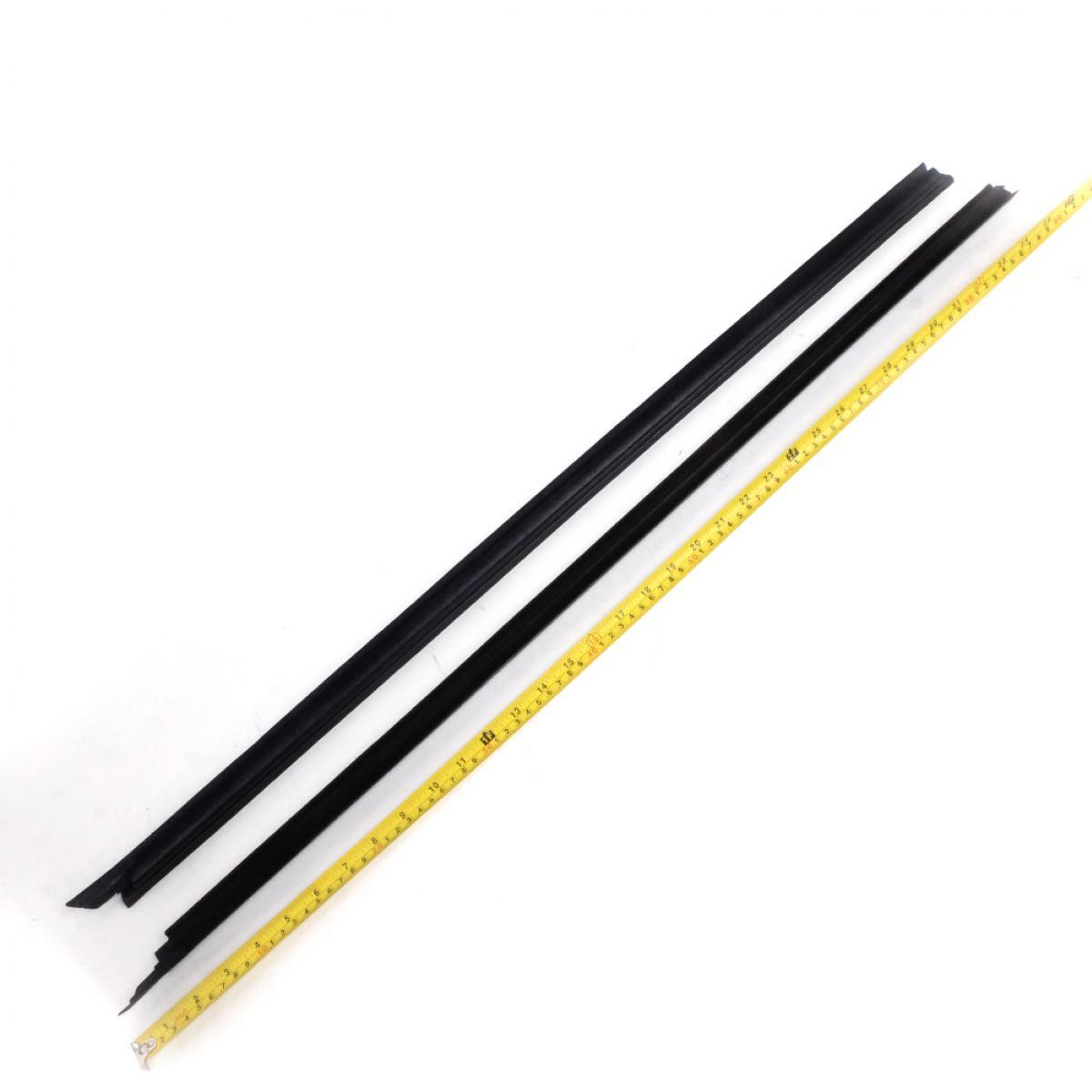 Soillar Window Glass Door Belt Weatherstrip Seals For Nissan D21 Pickup 1986-1997 - 2 Piece Set, Matte Black