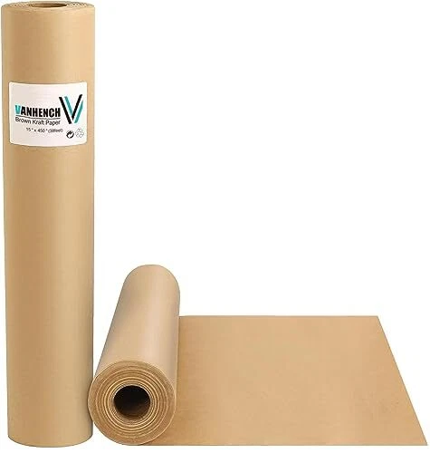 Brown Packing Paper 15×450, Wrapping Paper Roll, Craft Paper