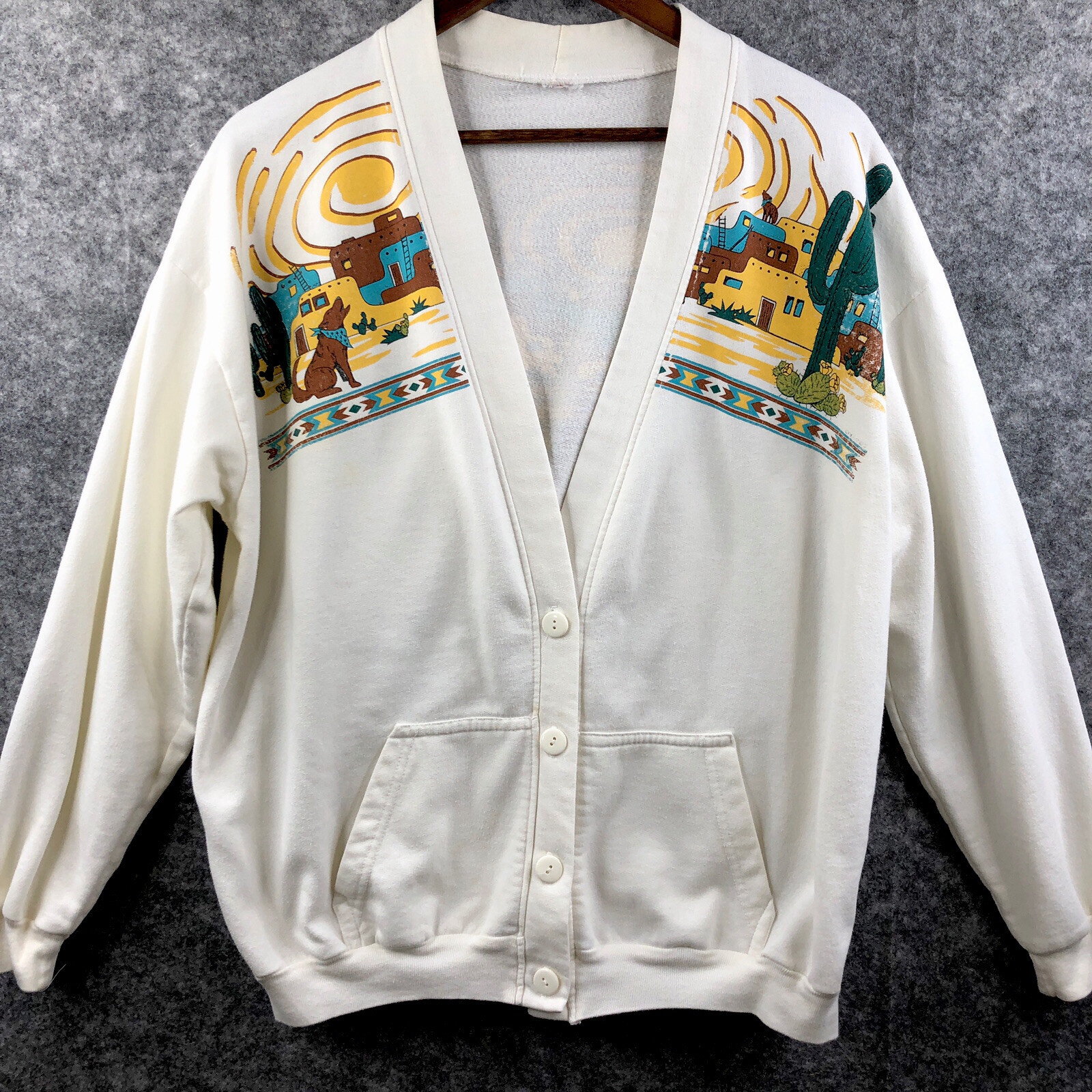 VTG 90's Southwestern Grandpa Cardigan 