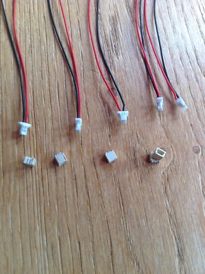 5 Paar JST SH 1,0mm  2-Pin Stecker & Buchse 1,0mm Pinabstand,Stecker 100mm Kabel