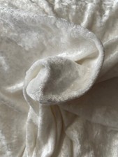 White Lightweight Stretch Velvet Fabric by The Yard 60 Inch Wide