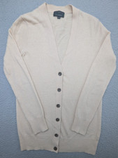 J. Crew Sweater Ladies XXS Ivory Knit Wool Cashmere Blend Cardigan LS