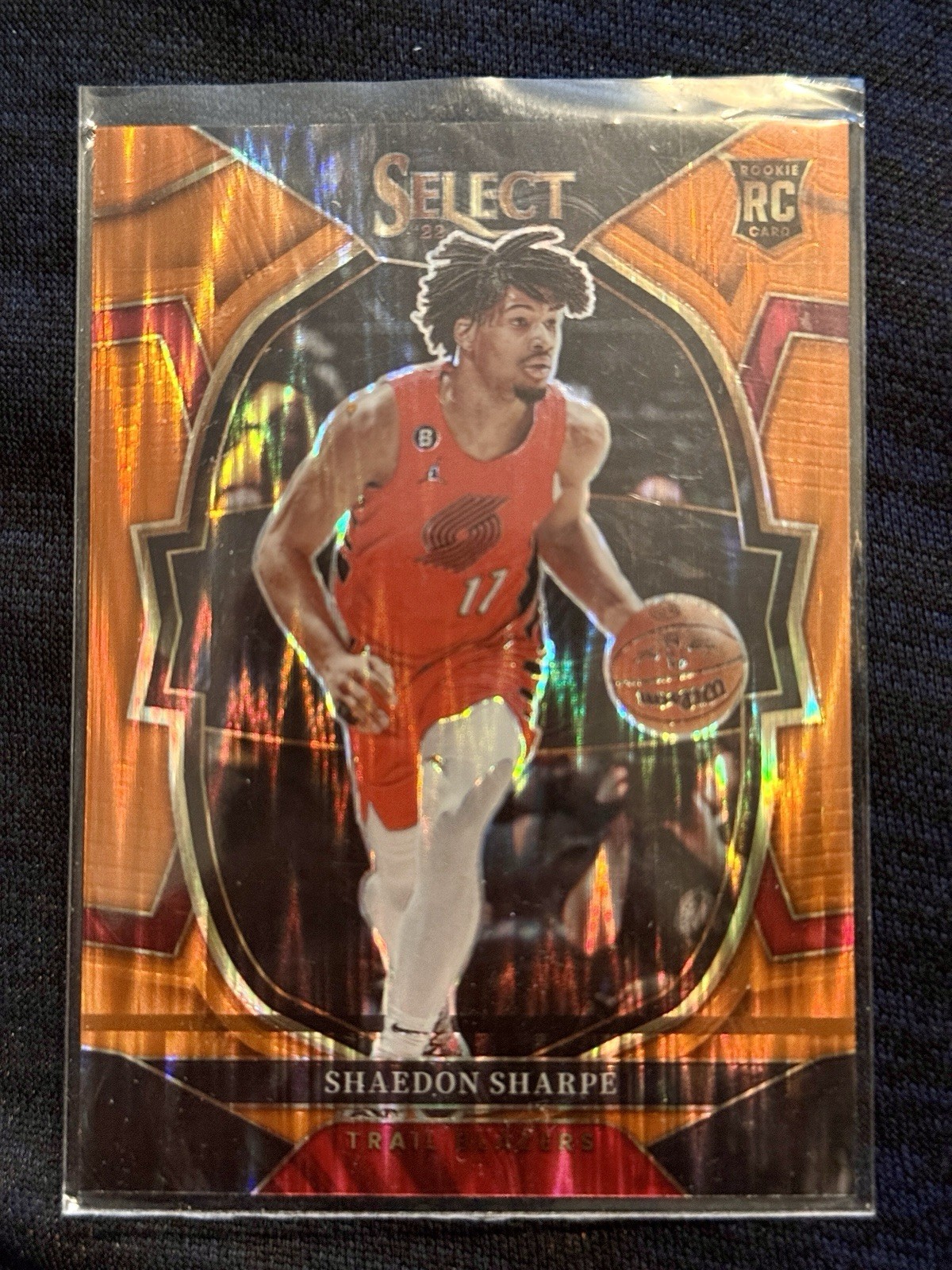 2022-23 Panini Select - Concourse Shaedon Sharpe #71 Orange Flash Prizm (RC)