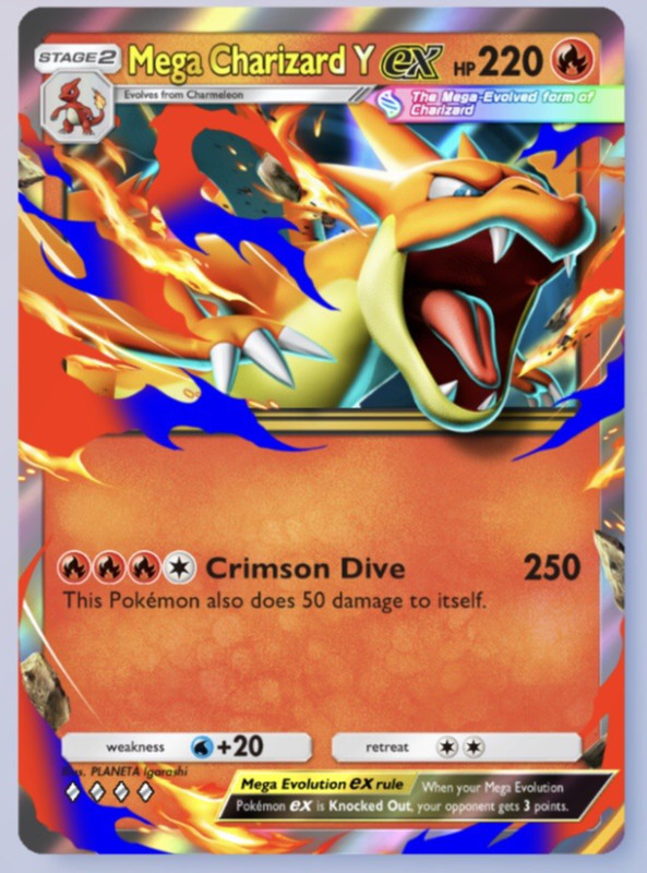 Pokemon TCG Pocket ✨ MEGA CHARIZARD Y EX (♢♢♢♢) - Language English  (digitalCard