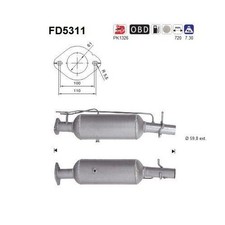 1x Ruß-/Partikelfilter, Abgasanlage AS FD5311 passend für FORD