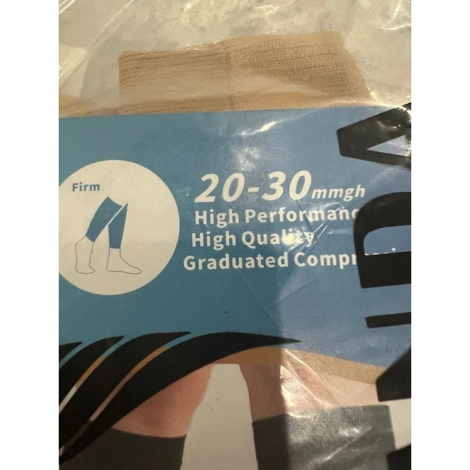HEHANDA Calf Compression Sleeves 20-30mmHg Firm Graduated Support Nude Skin 3XL - Image 4 of 4