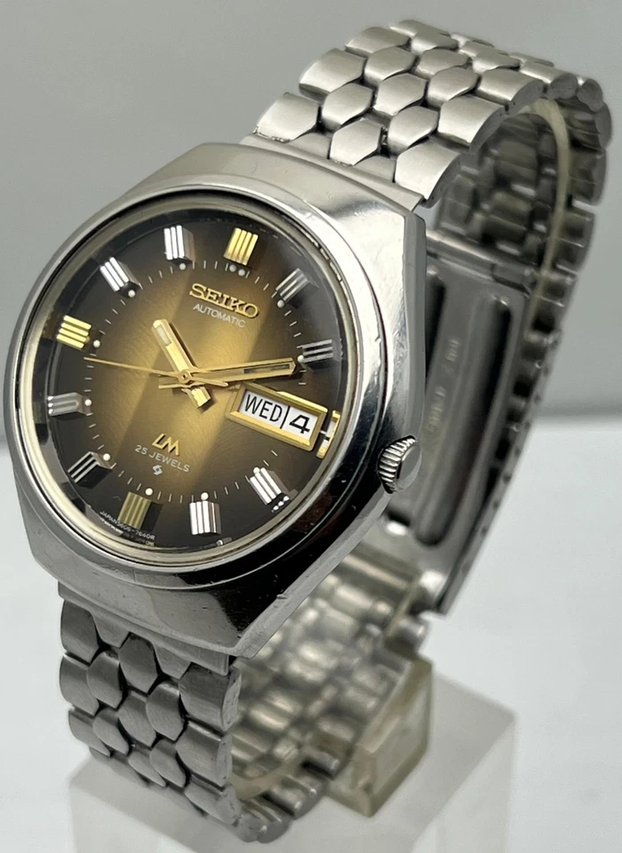 Vintage 1974 SEIKO LORD MATIC Brown Dial Kanji Days 5606-7300 Automatic Watch - Image 3 of 4