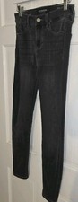 LIVERPOOL off Black Gray Stretch Cotton High Rise Ankle Pants 0 25