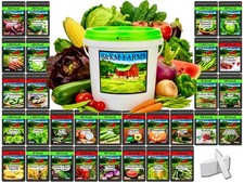 Survival Seed Vault 20,000 Heirloom Non-GMO Seeds  30 Varieties  USA Packed