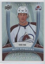 2009-10 Upper Deck Trilogy Rookie Premieres 539/799 Matt Hendricks #126 0ty6