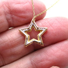 Kay Jewelers 10K Yellow Gold 40 Diamond Star Pendant Necklace in Box 18" [N132] — photo 5