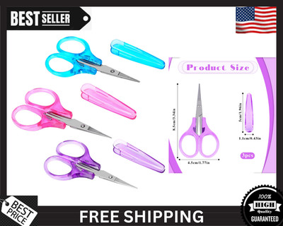 3Pcs Small, Craft Scissors 3.5''Tiny Travel Scissor All Purpose,Sharp Craft Sci..