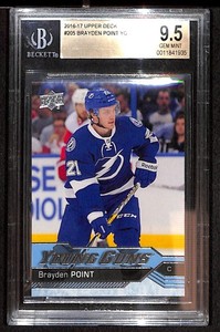 2016-17 Upper Deck Series 1 Young Guns #205 Brayden Point BGS 9.5
