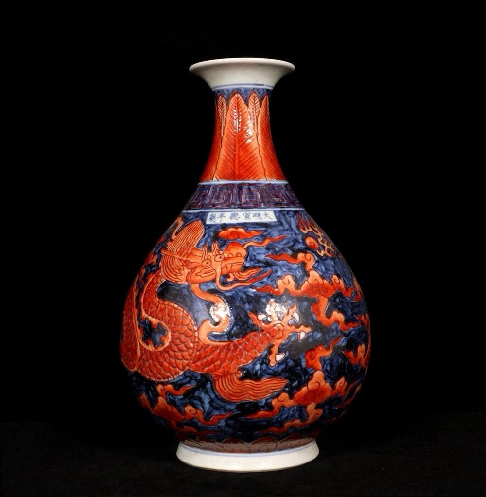 铁中国古董花瓶| eBay