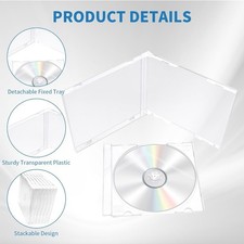 Clear CD Case For Dreamcast  PlayStation 1 Standard Single CD Jewel Cases