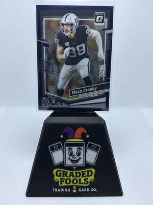 2023 Donruss Optic #100 - Maxx Crosby - Purple Prizm - 32/50
