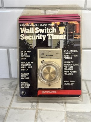 Intermatic Programmable Electronic Wall Switch Security Timer Model EJ341C