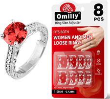 Omilly 8 Sizessilicone Ring Sizer Adjuster for Loose Rings   Invisible Ring Guar