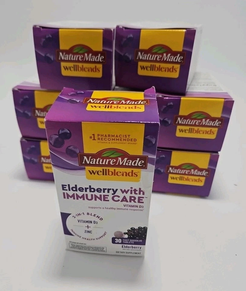 9X Nature Made Wellblends Saúco Cuidado Inmunológico Vit D3 y Zinc 30 Ct Cada 24 de Junio Foto 2 de 3