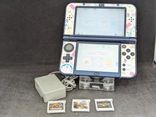 B190 Nintendo new 3DS LL XL console Metallic Blue Japan w/adapter game