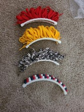 4 Colorful Hair Clip Banana Clips 80s 90s Vintage Hair Accessories Vtg 1980s