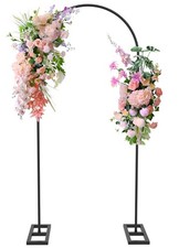 6FT Metal Wedding Arch Stand for Ceremony, Backdrop Frame With Base for Party...