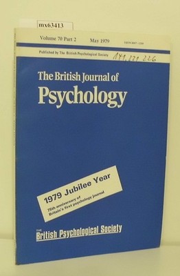 The British Journal of Psychology Vol. 70 Part 2  May 1979