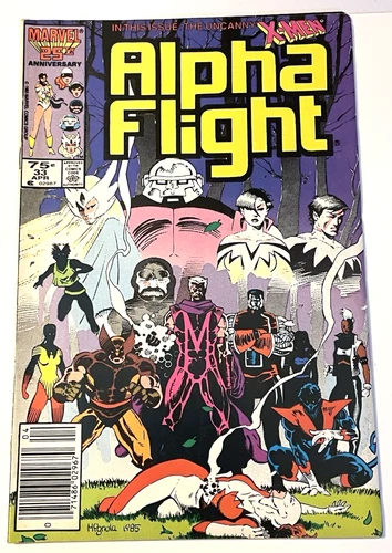 Alpha Flight #33 1st Yuriko as Lady Deathstrike Newsstand Variant 1986 Very Fine