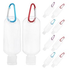 10 Pcs Refillable Squeeze Tube Empty Clip on Bottle Jars Small Travel Bottles