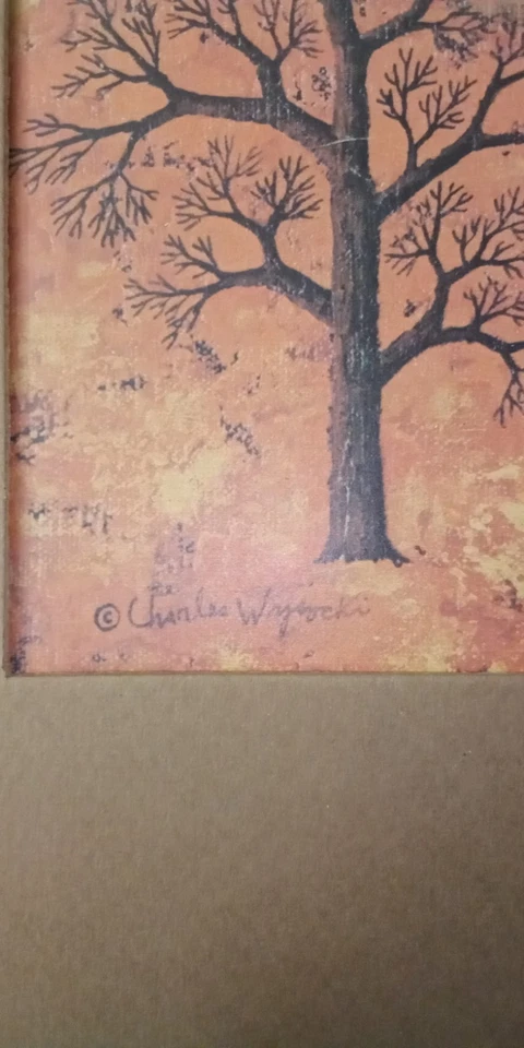 Charles Wysocki Autumn, Bernard Picture Co. Inc 1960's, 26" L x 22" H, RARO, Quatro - Imagem 3 de 4