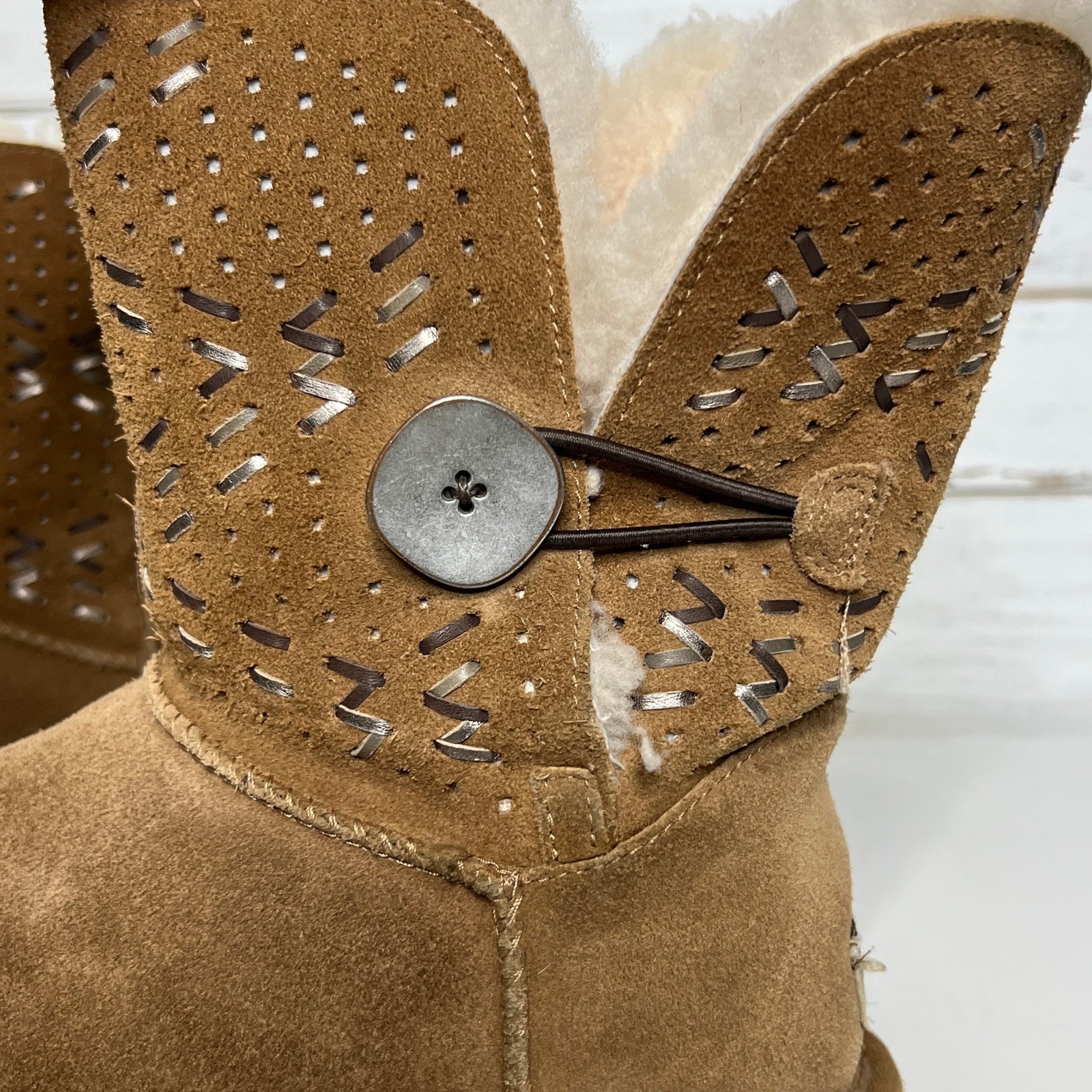 Ugg Bailey Button Tehuano Chestnut Brown Boots Sh… - image 4