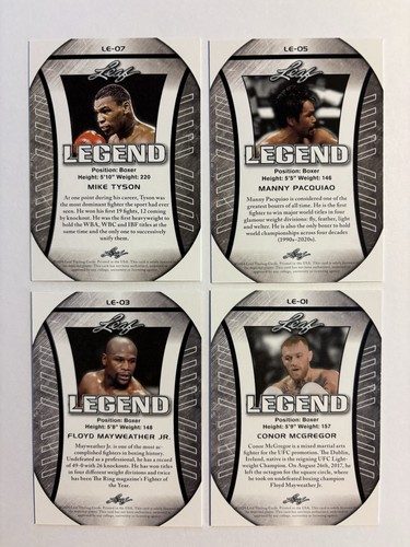 PACQUIAO TYSON MAYWEATHER MCGREGOR * 2024 "SPECIAL RELEASE" LOT (4) BOXING CARDS - Picture 2 of 2