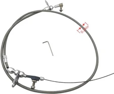 for Chrysler 904 Tranny Kickdown Cable Kit Stainless Braided Kick Down Cable 