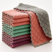 36 Pack Kitchen Dish Cloths Dish Towels, Super Soft and Absorbent Coral Fleece