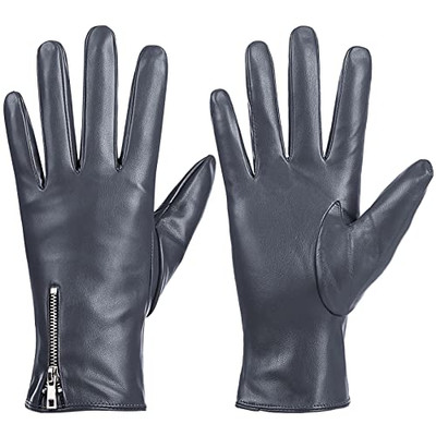 Winter Leather Gloves for Women, Touchscreen Texting Warm